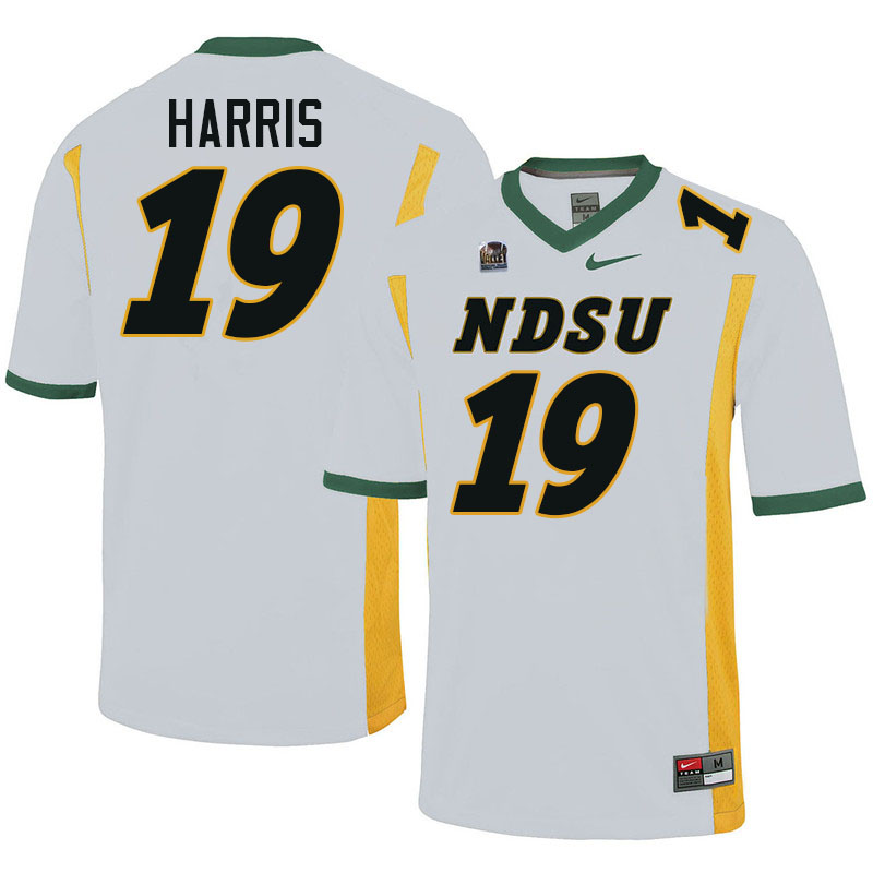 North Dakota State Bison #19 Chris Harris College Football Jerseys Stitched-White
